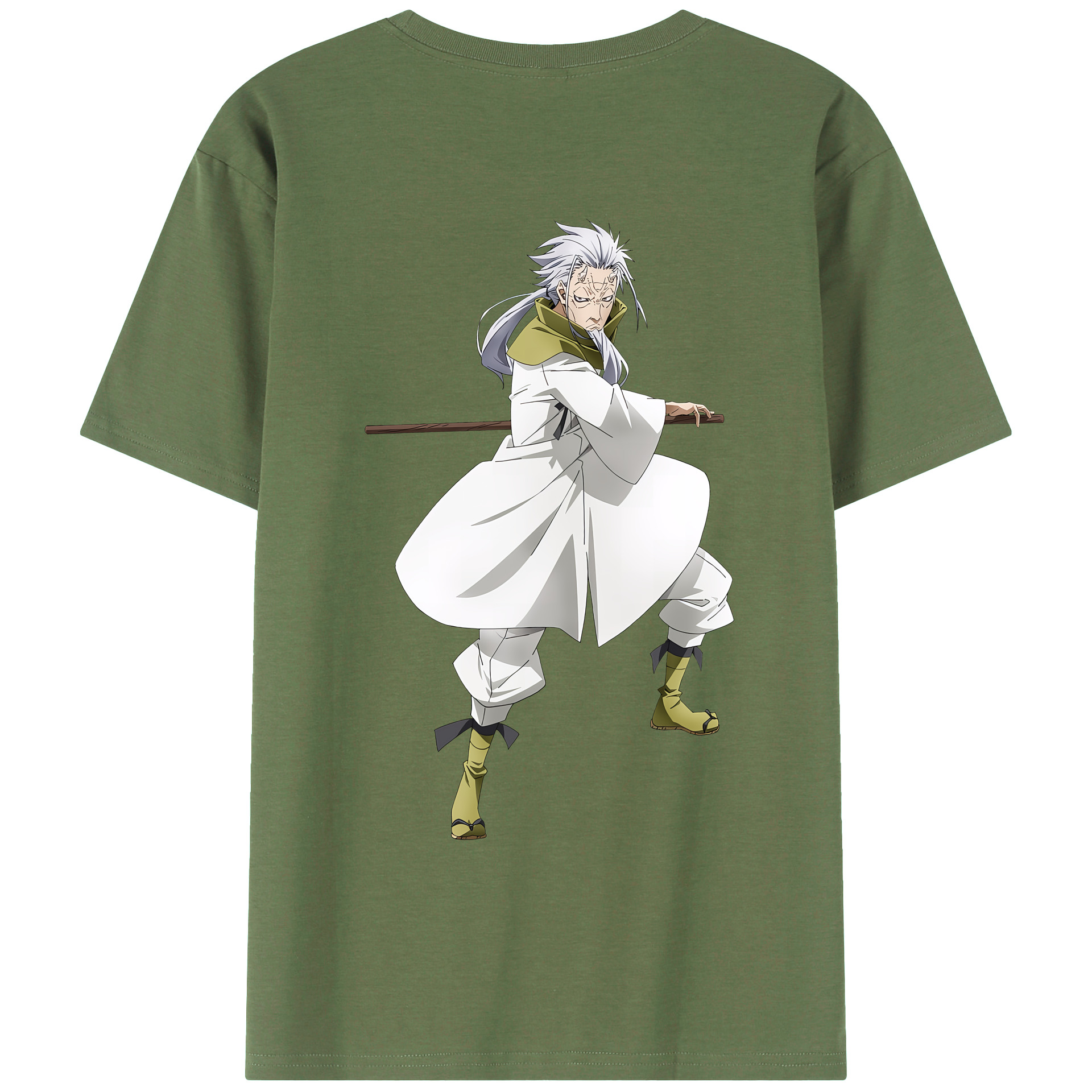 （画像用） 転スラ Regarding Reincarnated to Slime 綿100％ メンズ半袖Tシャツ（バックプリント） 通気性